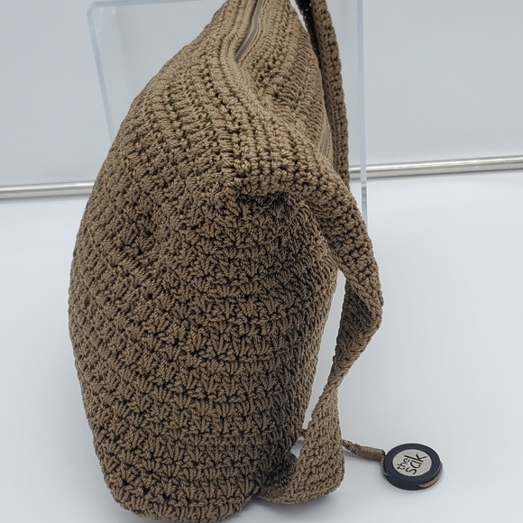 The Sak Brown Crochet Tote Handbag - Picture 7 of 9